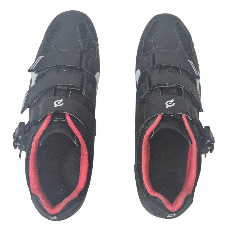 Peloton Cycling Shoes Black Red Size 48 Mens 10 Womens‎ 12 Road Bike Spin Shoe